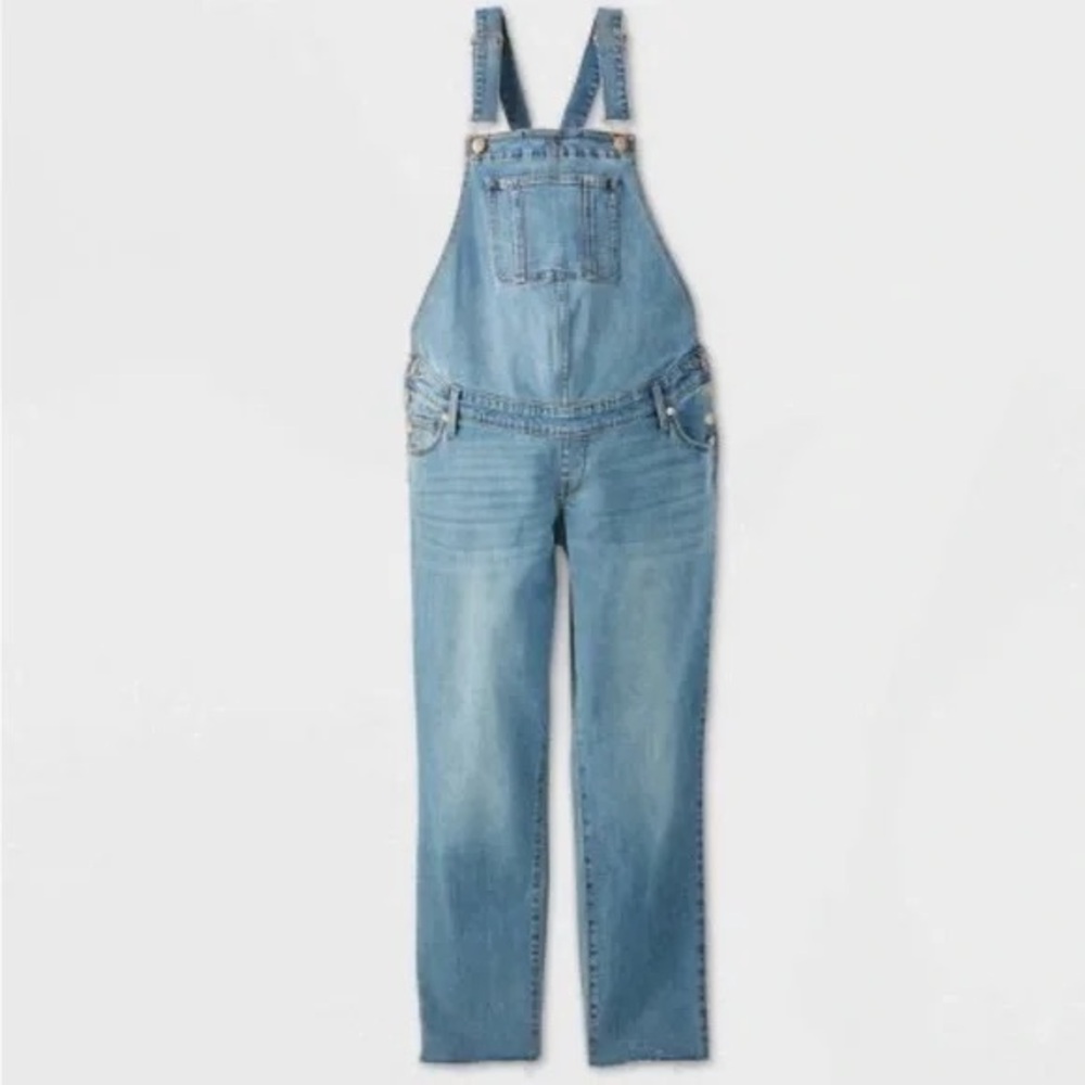 Ingrid + Isabel from Target Light Wash Maternity Denim Overalls